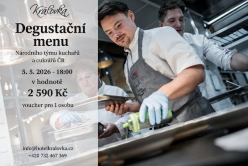 Poukaz na degustační menu Národního týmu kuchařů a cukrářů 5.5.2026